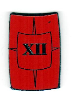 Zahlenmarker Scuta "12", rot