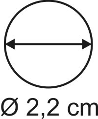 Tabletop Rundbase 2,2 cm, 1,5mm 