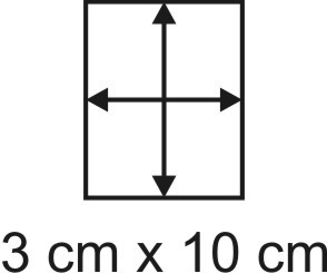 Eckbase 3x10 cm, 1,5mm dick