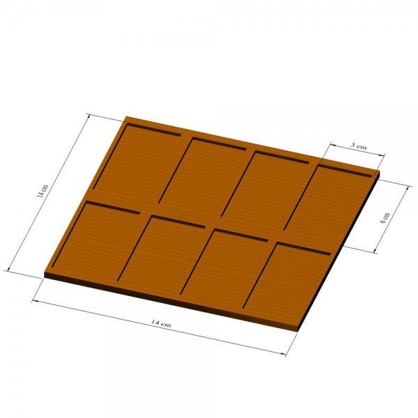 2x4 Tray Kavallerie 3 x 6, 3mm