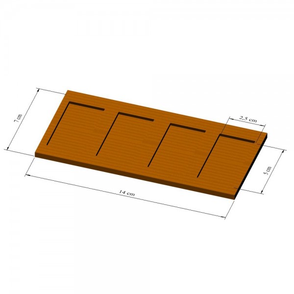 1x4 Tray Kavallerie 2,5 x 5, 2mm