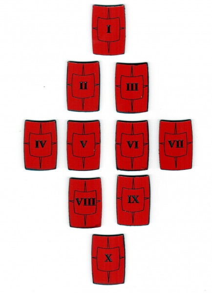 Zahlenmarker Scuta Set, rot
