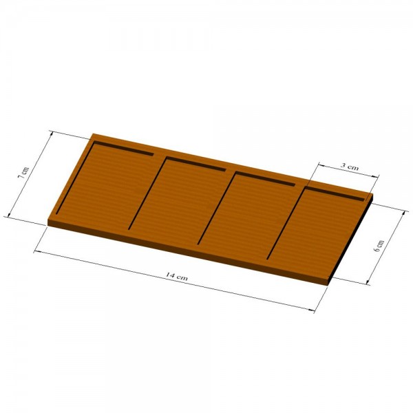 1x4 Tray Kavallerie 3 x 6, 2mm