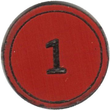 Zahlenmarker rund "1", rot