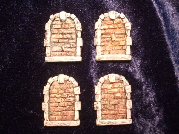 Zugemauerte Fenster, klein (4 verschiedene)