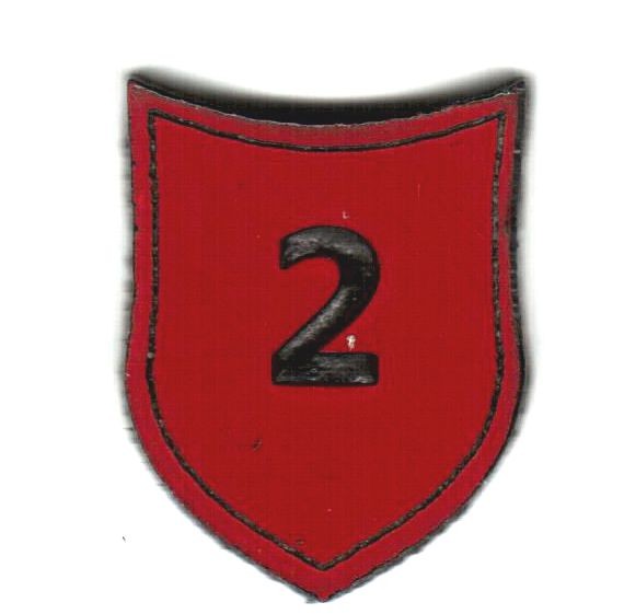 Zahlenmarker Schild "2", rot