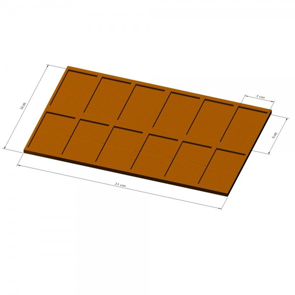 2x6 Tray Kavallerie 3 x 6, 3mm