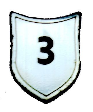 Zahlenmarker Schild "3", silber