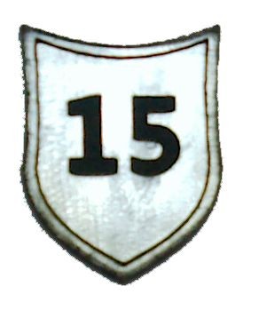 Zahlenmarker Schild "15", silber