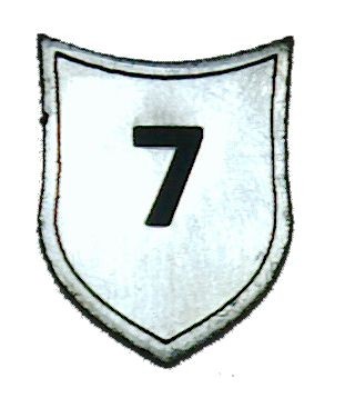Zahlenmarker Schild "7", silber