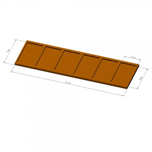 1x6 Tray Kavallerie 3 x 6, 3mm