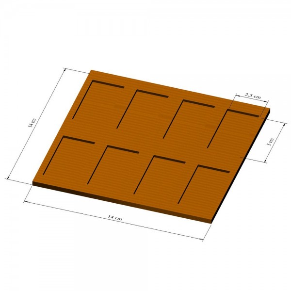 2x4 Tray Kavallerie 2,5 x 5, 2mm