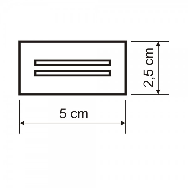 3mm Eckbase 2,5 x 5 mit Doppelschlitz