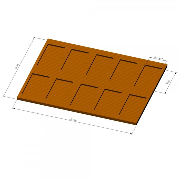 2x5 Tray Kavallerie 2,5 x 5, 3mm